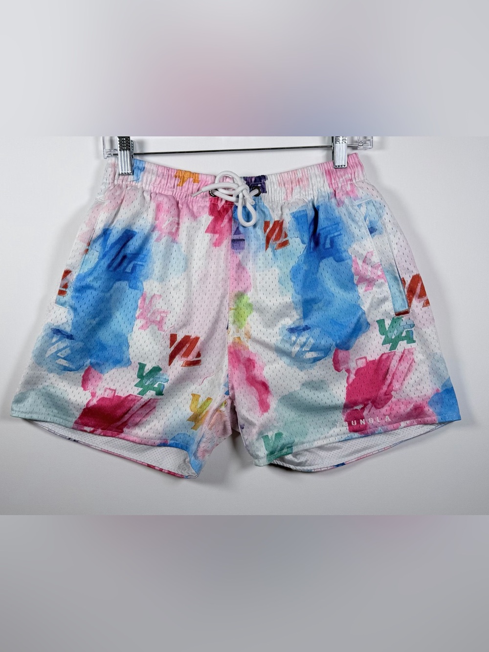 Young LA YoungLA Mesh Gym Shorts Streetwear Block Party Style Size Small  4”